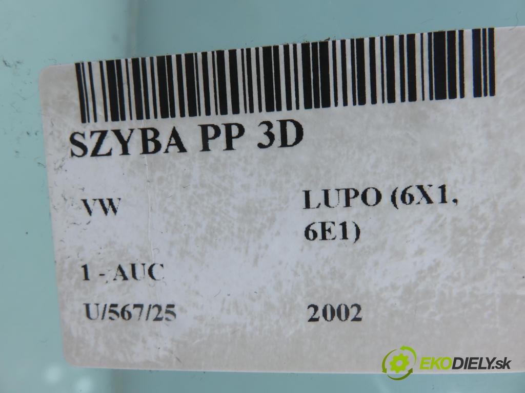 VW LUPO (6X1, 6E1) HB 2002 37,00 1 - AUC 999,00 Okno PP 3D 