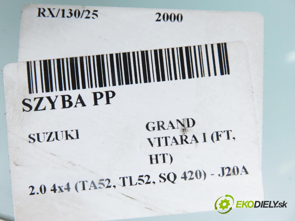 SUZUKI GRAND VITARA I (FT, HT) TERENOWY 2000 94,00 2.0 4x4 128 - J20A 1995,00 Okno PP 