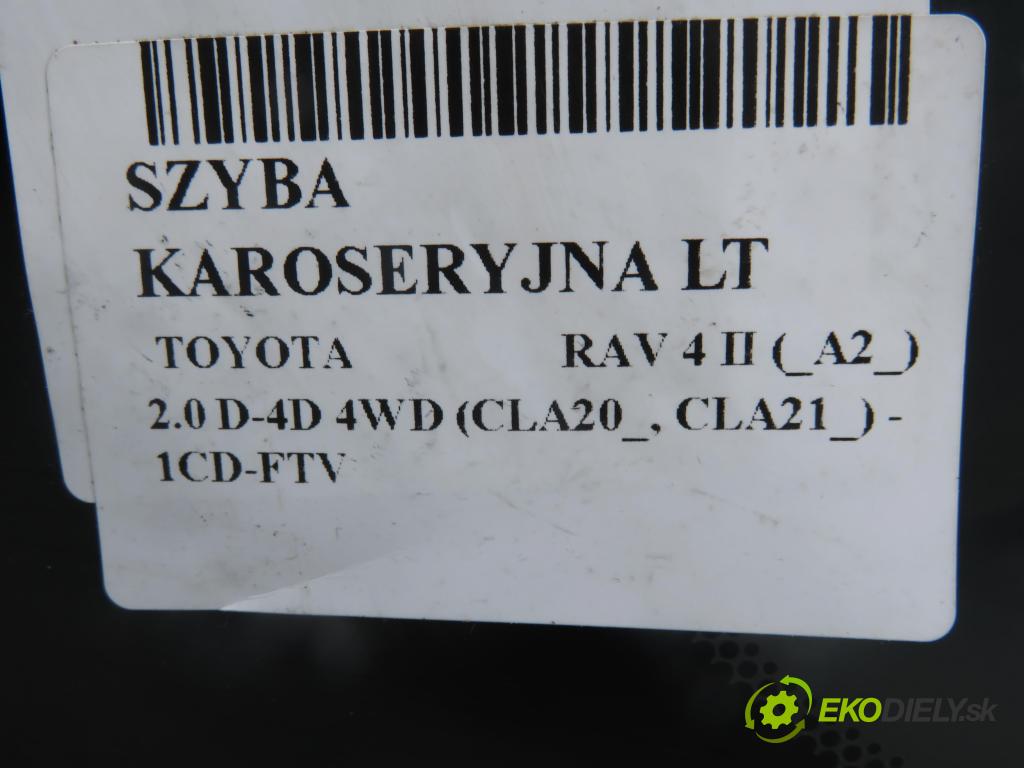 TOYOTA RAV 4 II (_A2_) SUV 2005 85,00 2.0 D-4D 4WD 116 - 1CD-FTV 1995,00 Okno dverí LT 