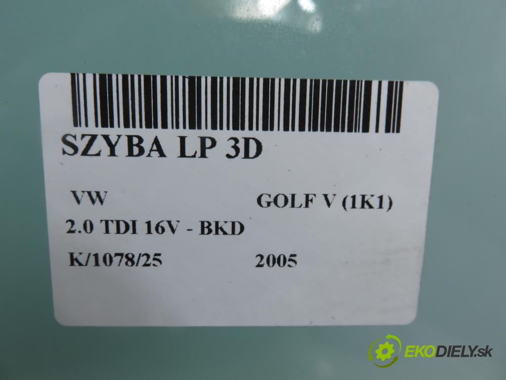 VW GOLF V (1K1) HB 2005 103,00 2.0 TDI 16V - BKD 1968,00 Okno LP 3D 
