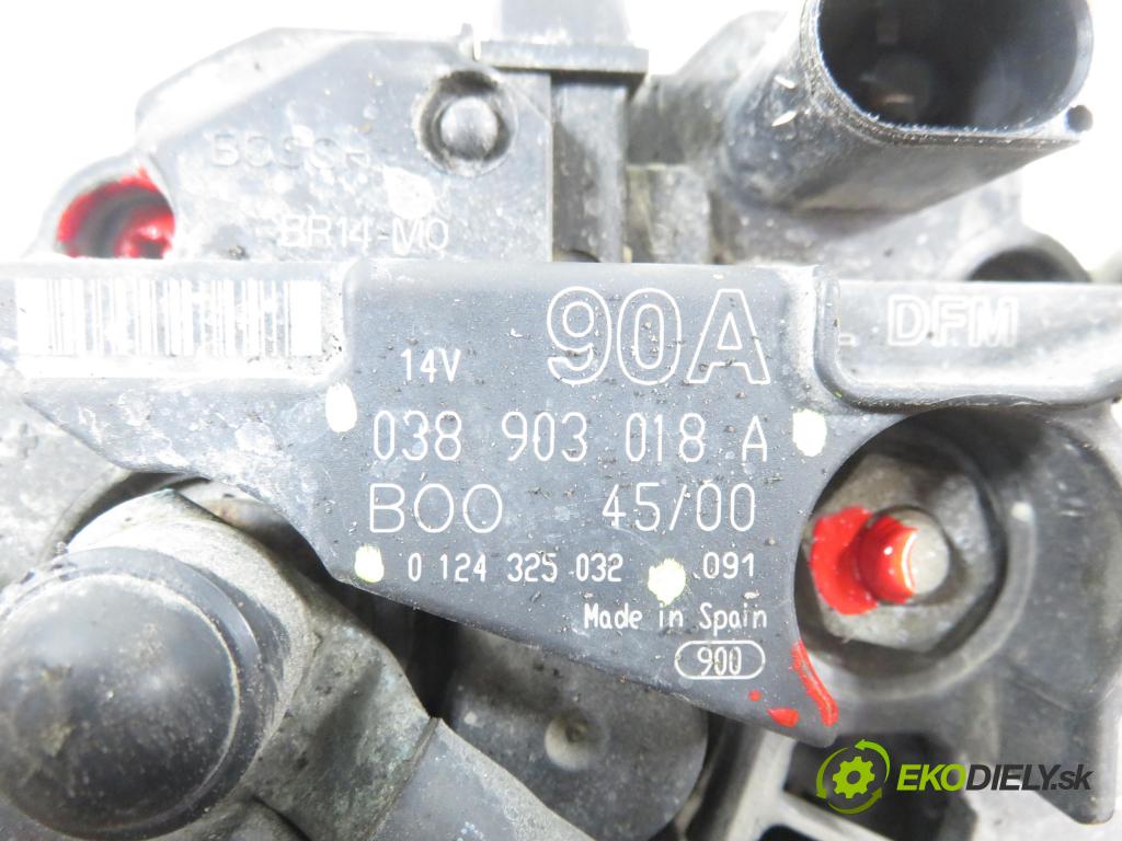 SKODA OCTAVIA I (1U2) LIFTBACK 2001 75,00 1.6 - AVU 1595,00 Alternátor 038903018A ; 0124325032 (Alternátor)