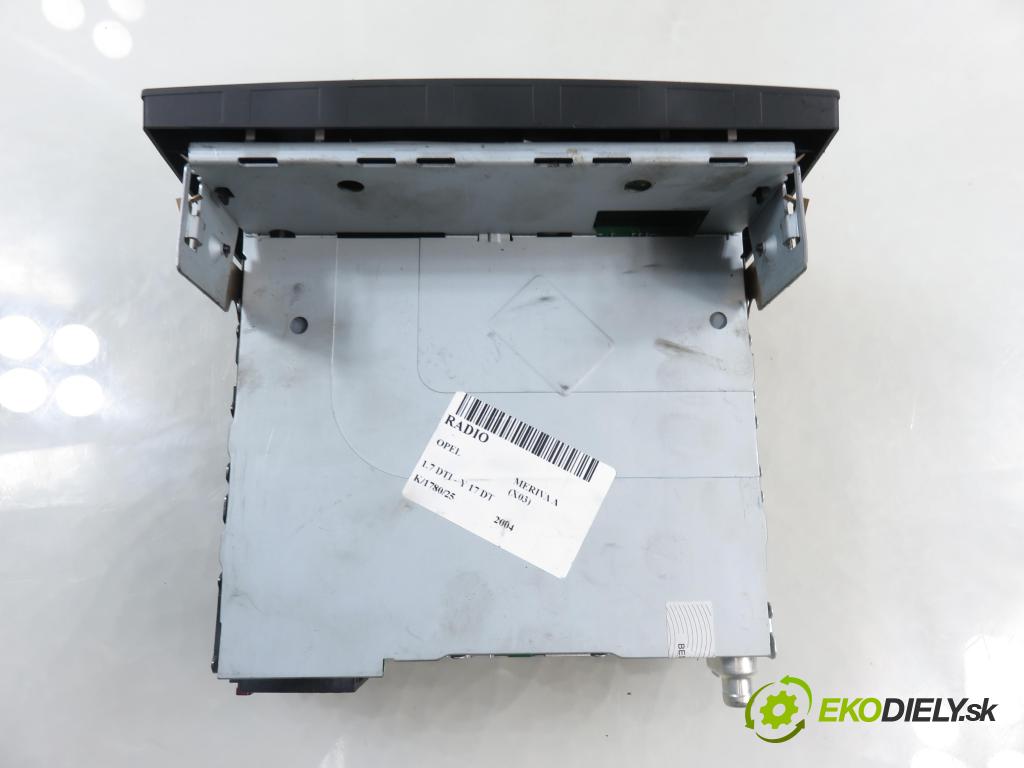 OPEL MERIVA A nadwozie wielkoprzestrzenne (MPV) (X03) MINIVAN 2004 55,00 1.7 DTI 75 - Y 17 DT 1686,00 RADIO CD 24469305