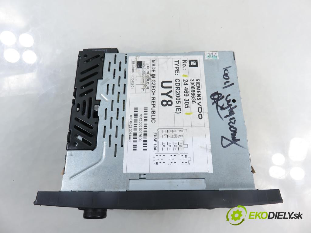 OPEL MERIVA A nadwozie wielkoprzestrzenne (MPV) (X03) MINIVAN 2004 55,00 1.7 DTI 75 - Y 17 DT 1686,00 RADIO CD 24469305