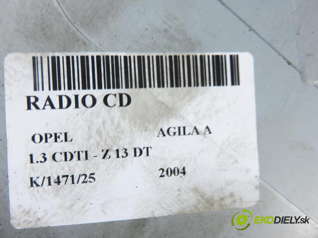 OPEL AGILA (A) (H00) HB 2004 51,00 1.3 CDTI - Z 13 DT 1248,00 RADIO CD 24469304