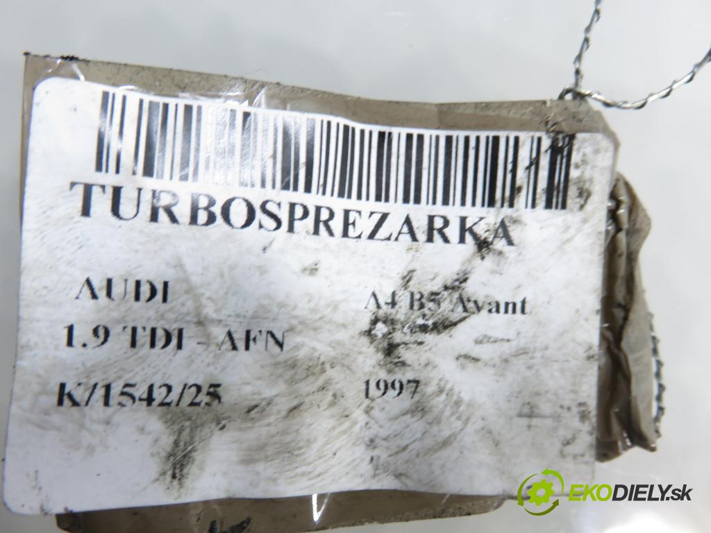 AUDI A4 Avant (8D5, B5) KOMBI 1997 81,00 1.9 TDI - AFN 1896,00 Turbodúchadlo 028145702C (Turbodúchadlo (kompletné))