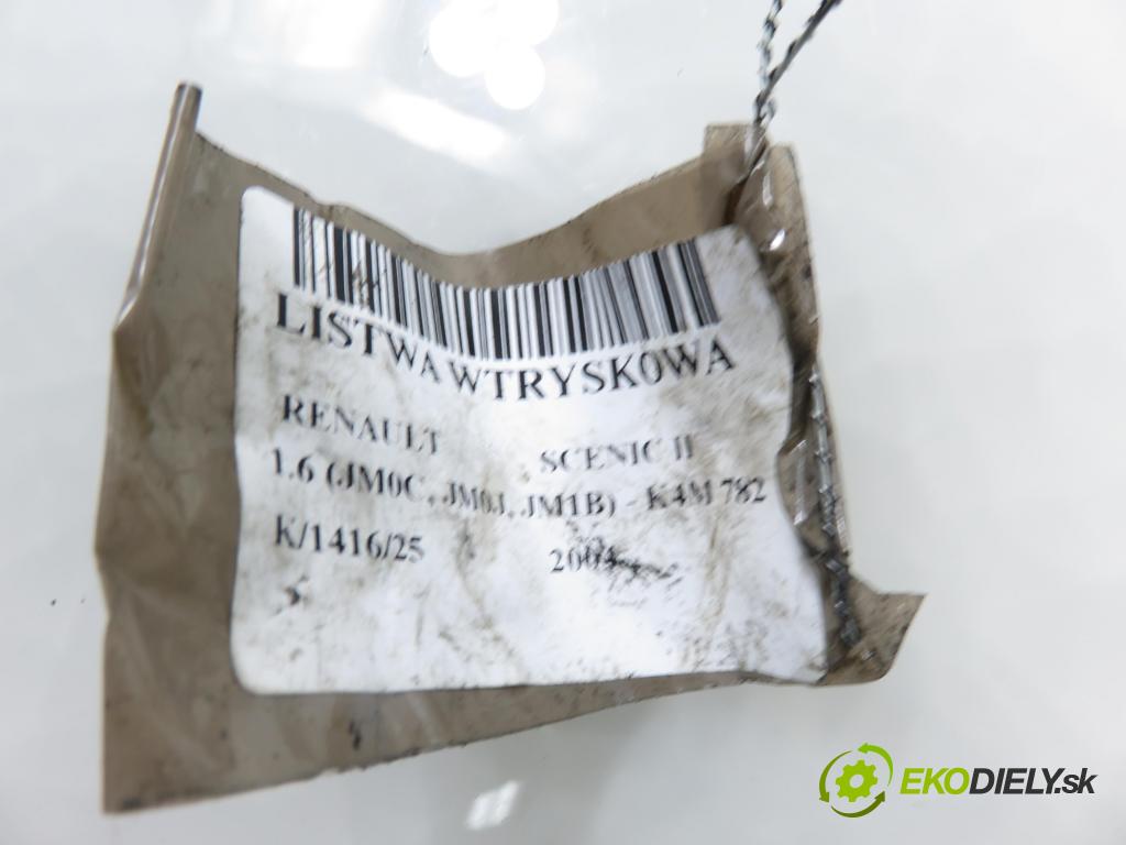 RENAULT SCENIC II (JM0/1_) MINIVAN 2004 83,00 1.6 (JM0C, JM0J, JM1B) - K4M 782 1598,00 Lišta vstrekovacia H132259 ; ITGM60 ; 8200135504 (Vstrekovacia lišta)