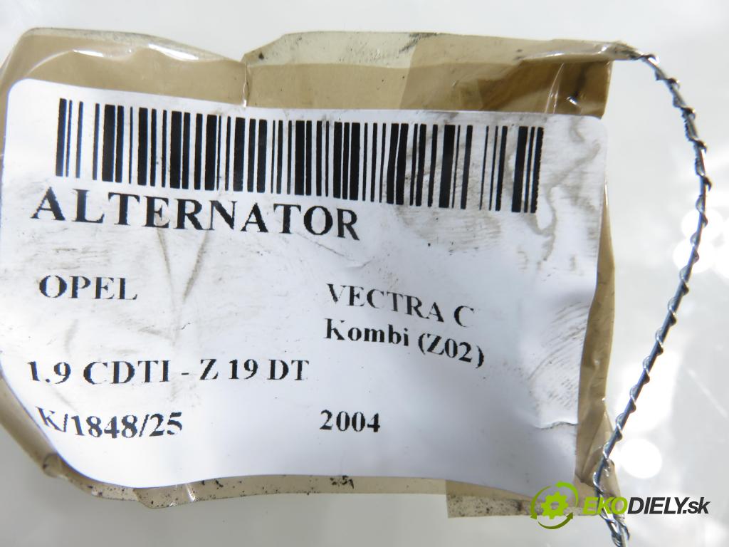 OPEL VECTRA C Kombi (Z02) KOMBI 2004 88,00 1.9 CDTI - Z 19 DT 1910,00 Alternátor 9090324 (Alternátor)