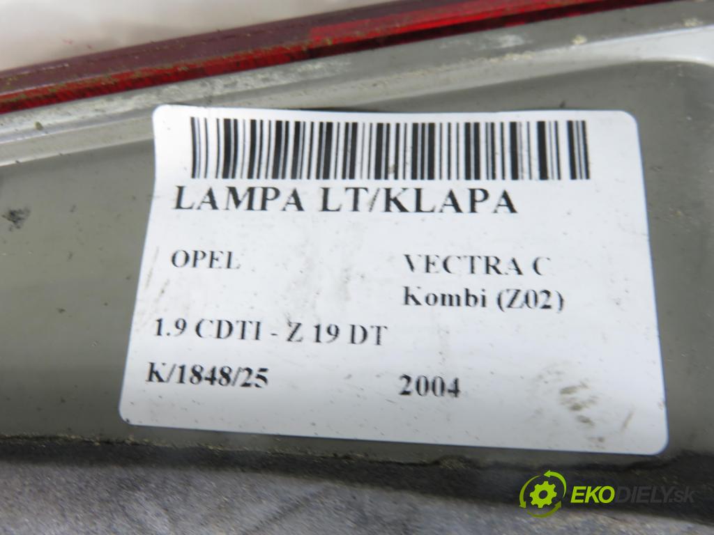 OPEL VECTRA C Kombi (Z02) KOMBI 2004 88,00 1.9 CDTI - Z 19 DT 1910,00 Svetlo ľavé zadné kufor 24469463