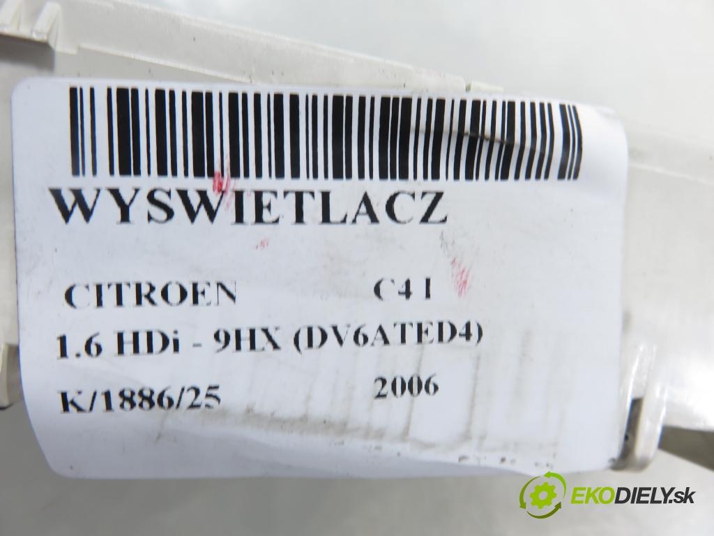 CITROEN C4 I (LC_) HB 2006 66,00 1.6 HDi - 9HX (DV6ATED4) 1560,00 ZOBRAZIT: 9657882880