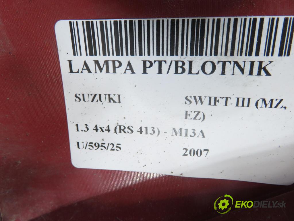 SUZUKI SWIFT III (MZ, EZ) HB 2007 68,00 1.3 4x4 (RS 413) - M13A 1328,00 Svetlo pravé zadné 