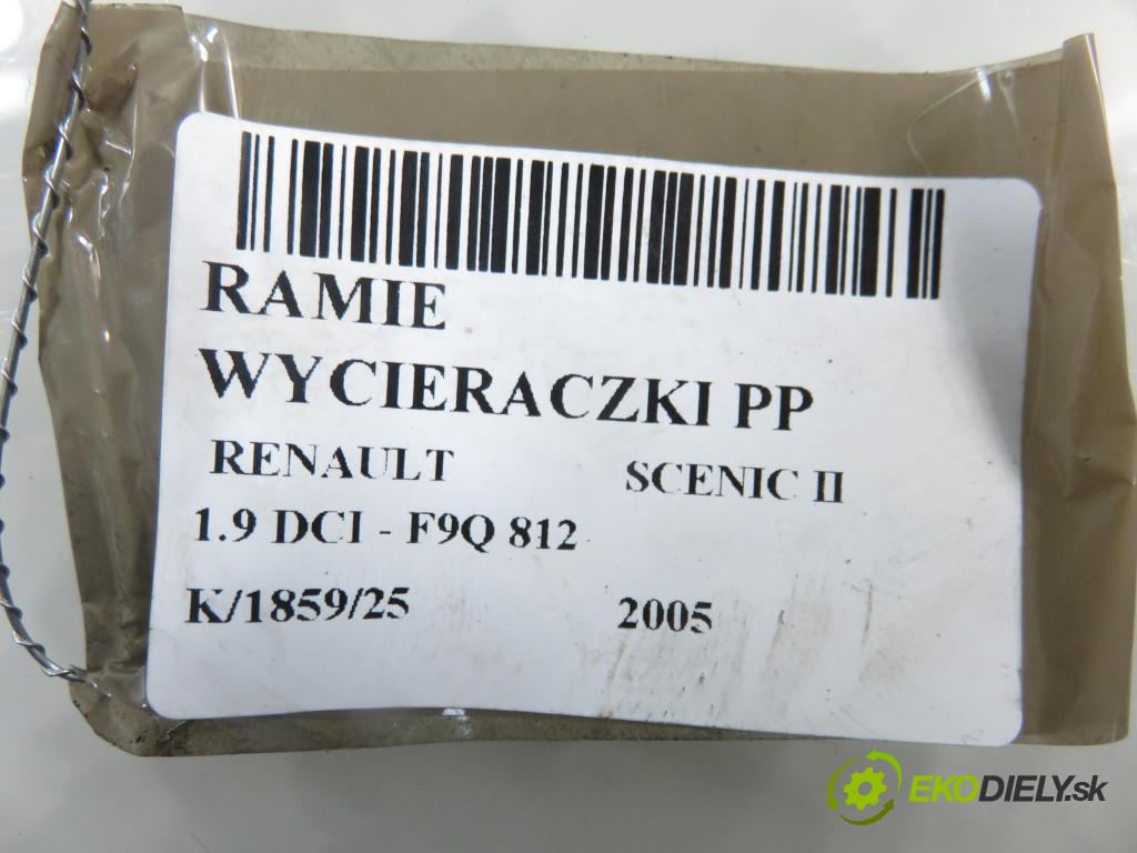 RENAULT SCENIC II (JM0/1_) MINIVAN 2005 88,00 1.9 DCI - F9Q 812 1870,00 RAMENO: stierače PP 8200422219 ; 80010797