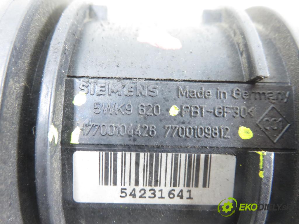 RENAULT SCENIC II (JM0/1_) MINIVAN 2005 88,00 1.9 DCI - F9Q 812 1870,00 váha vzduchu vzduchu 5WK9620 ; 7700104426 ; 7700109812