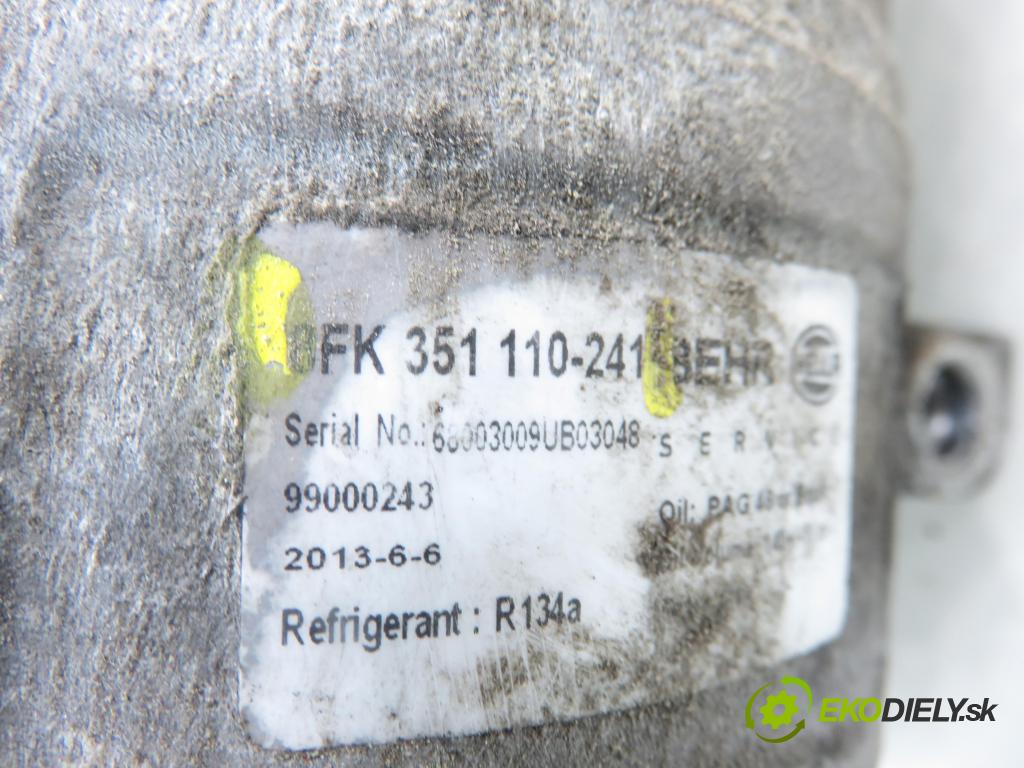 SKODA FABIA I (6Y2) HB 2001 55,00 1.4 16V - AUA 1390,00 KOMPRESOR: klimatizácie 8FK351110241 (Kompresor klimatizácie)