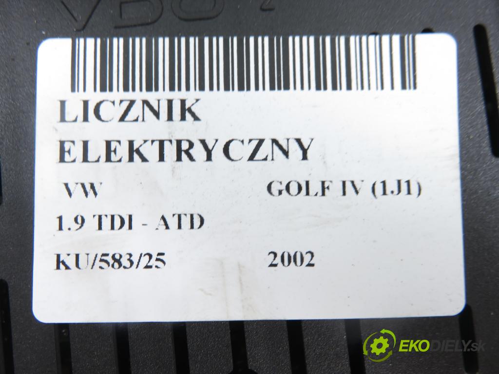 VW GOLF IV (1J1) HB 2002 74,00 1.9 TDI PD 101 - ATD 1896,00 Prístrojovka elektrický 1J5920826C