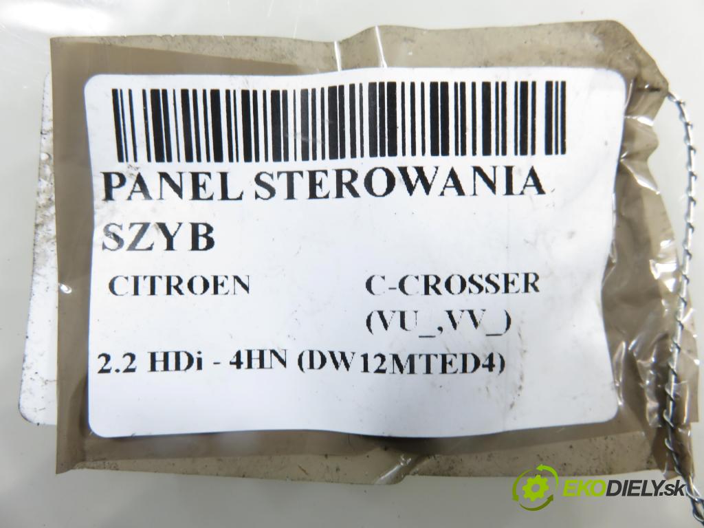 CITROEN C-CROSSER (EP_) SUV 2008 115,00 2.2 HDi 160 - 4HN (DW12MTED4) 2179,00 Panel ovládania okien 8608A060