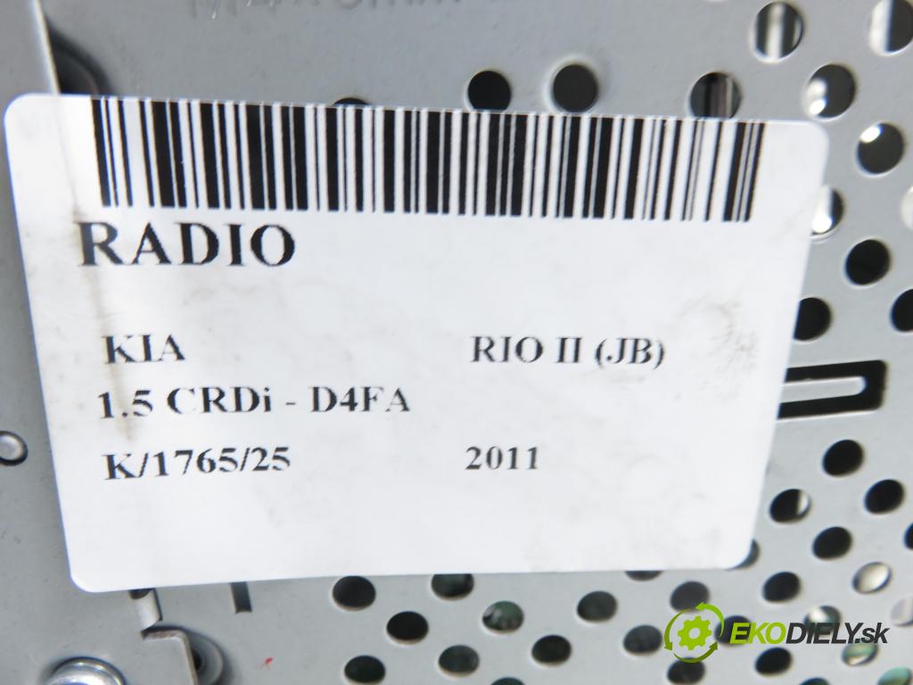 KIA RIO II (JB) HB 2011 81,00 1.5 CRDi 110 - D4FA 1493,00 RADIO CD 961001G892AMX