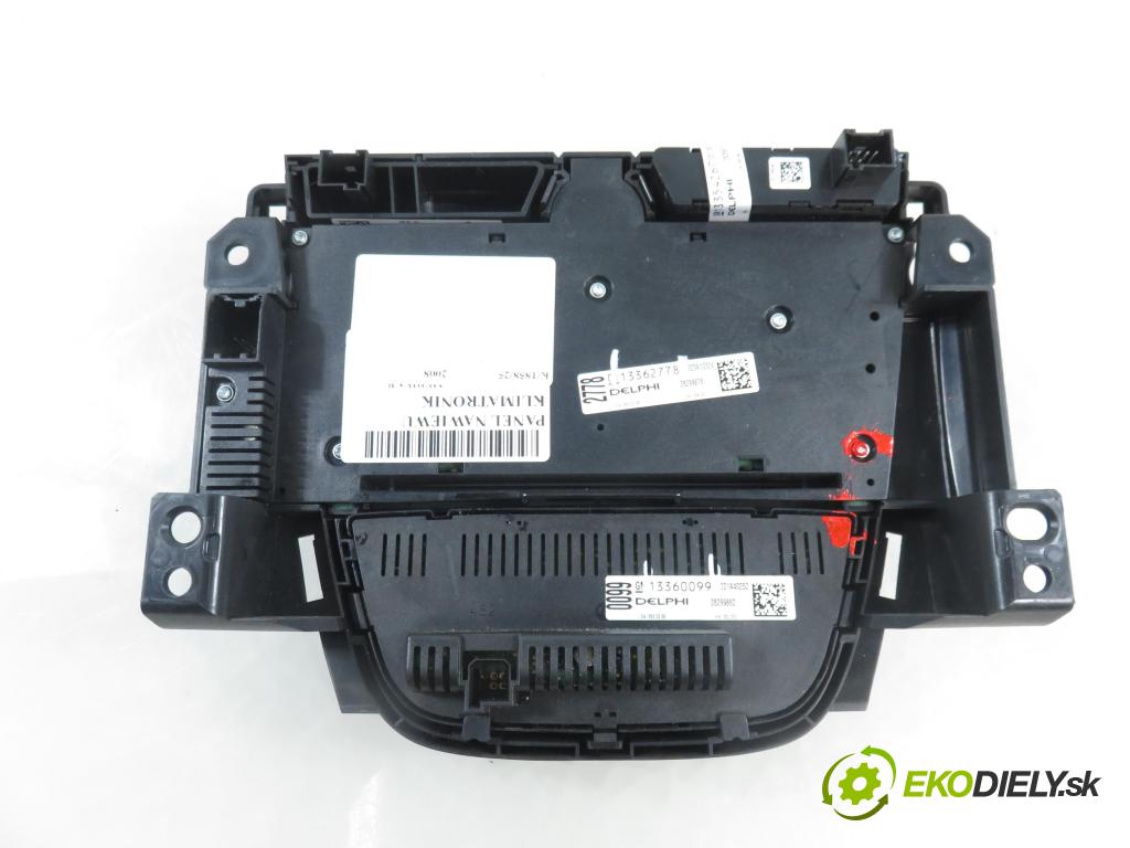 OPEL MERIVA B nadwozie wielkoprzestrzenne (MPV) (S10) MINIVAN 2008 88,00 1.4 LPG - A 14 NEL 1364,00 Panel kúrenia KLIMATRONIK 13362778 ; 13360099