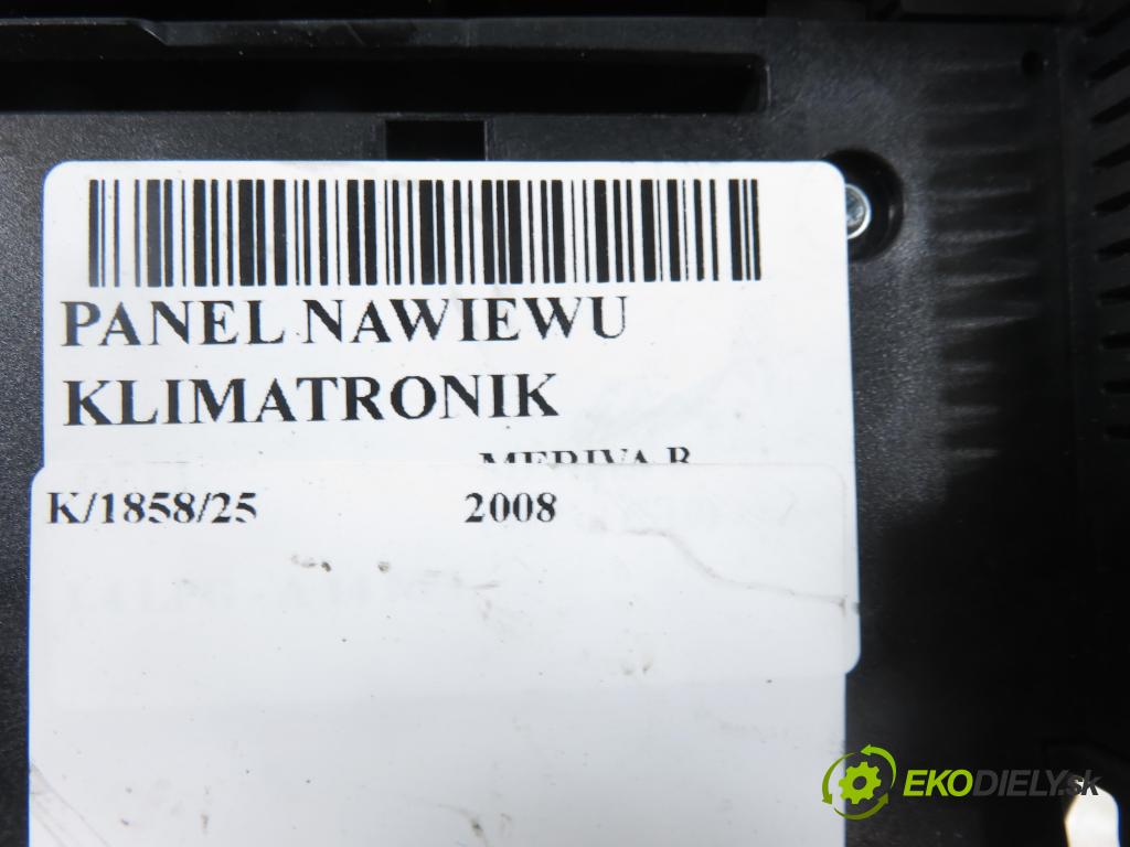 OPEL MERIVA B nadwozie wielkoprzestrzenne (MPV) (S10) MINIVAN 2008 88,00 1.4 LPG - A 14 NEL 1364,00 Panel kúrenia KLIMATRONIK 13362778 ; 13360099