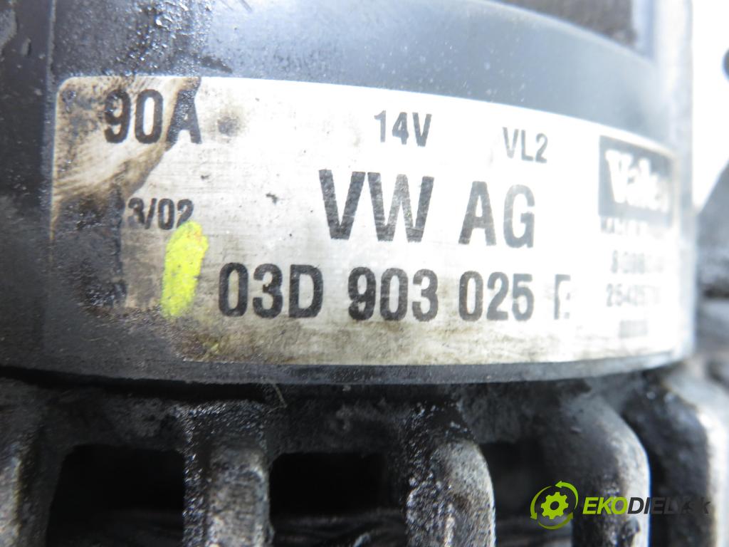 VW POLO (9N_) HB 2002 40,00 1.2 - BMD 1198,00 Alternátor 03D903025E (Alternátor)