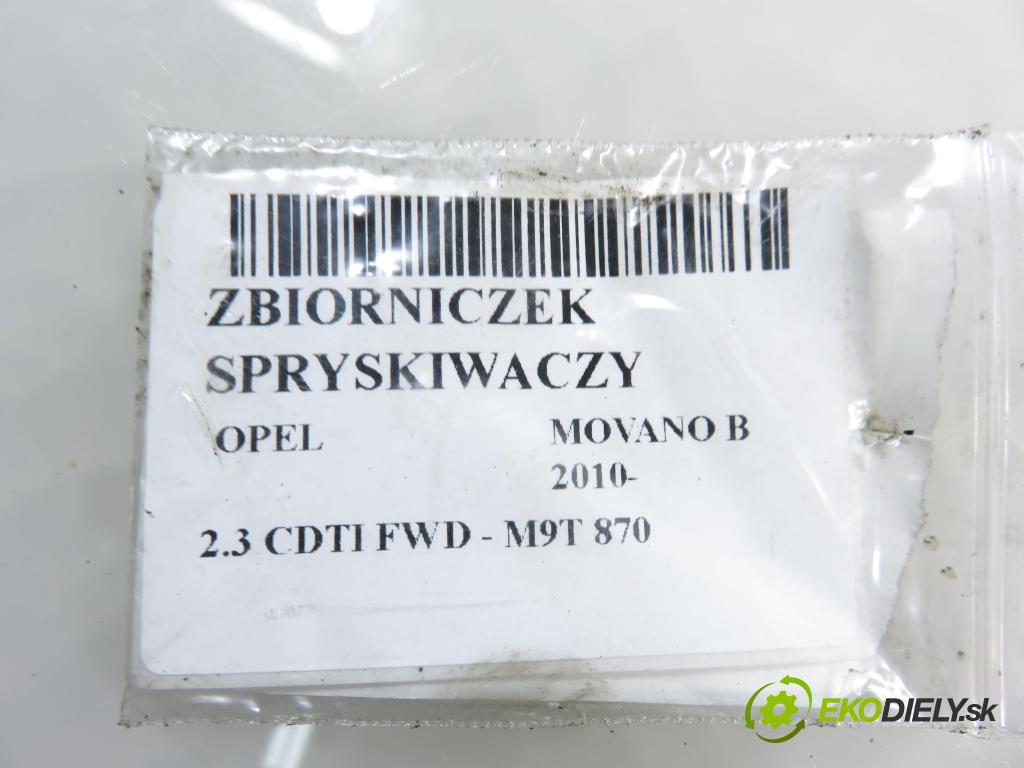 OPEL MOVANO B Platforma / podwozie (X62) FURGON 2014 81,00 2.3 CDTI FWD - M9T 870 2299,00 Nádržka ostrekovačov 2891000023R (Kľučka dverí ostatné)