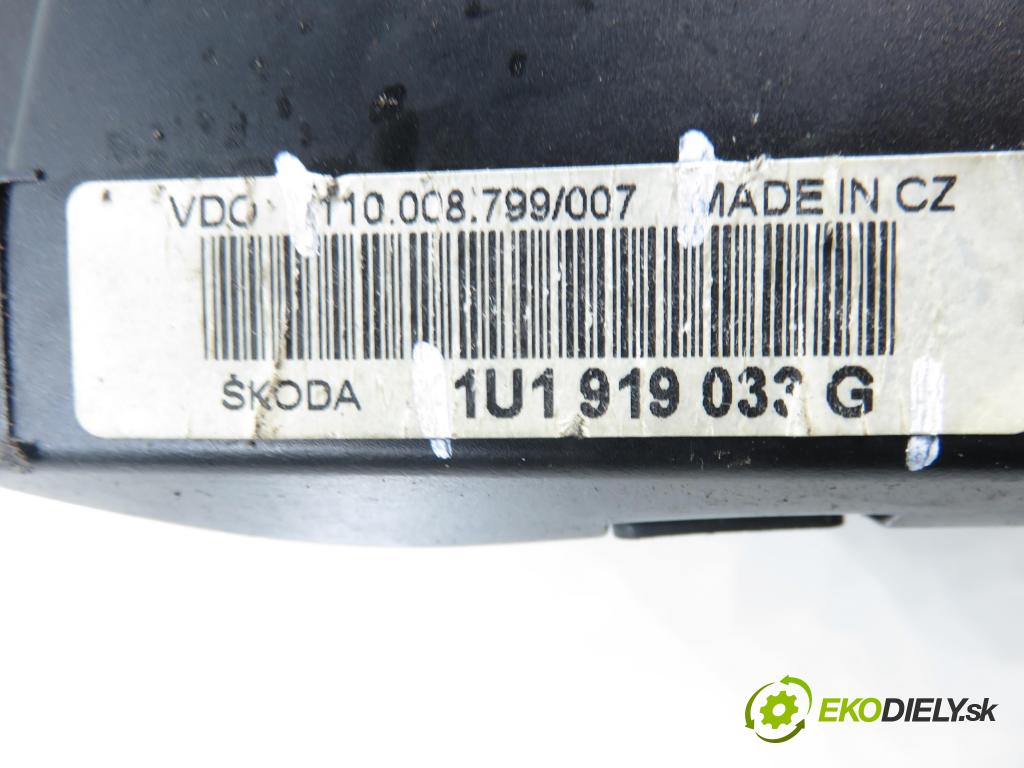 SKODA OCTAVIA I (1U2) LIFTBACK 1999 66,00 1.9 TDI 90- AGR 1896,00 Prístrojovka elektrický 1U1919033G ; 110008799007