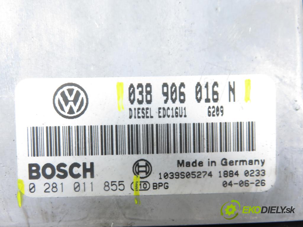VW TRANSPORTER V Skrzynia (7HA, 7HH, 7EA, 7EH) FURGON 2005 77,00 1.9 TDI PD 105 - AXB 1896,00 Riadiaca jednotka Motor 038906016N ; 0281011855