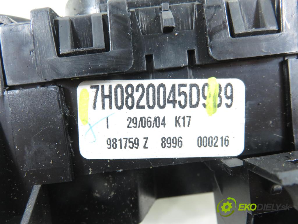 VW TRANSPORTER V Skrzynia (7HA, 7HH, 7EA, 7EH) FURGON 2005 77,00 1.9 TDI PD 105 - AXB 1896,00 Panel kúrenia KLIMATIZACE: 7H0820045D
