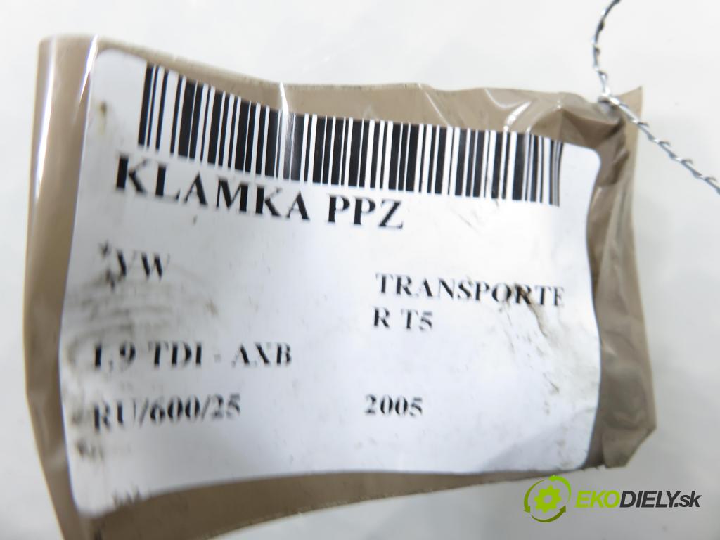VW TRANSPORTER V Skrzynia (7HA, 7HH, 7EA, 7EH) FURGON 2005 77,00 1.9 TDI PD 105 - AXB 1896,00 Kľučka