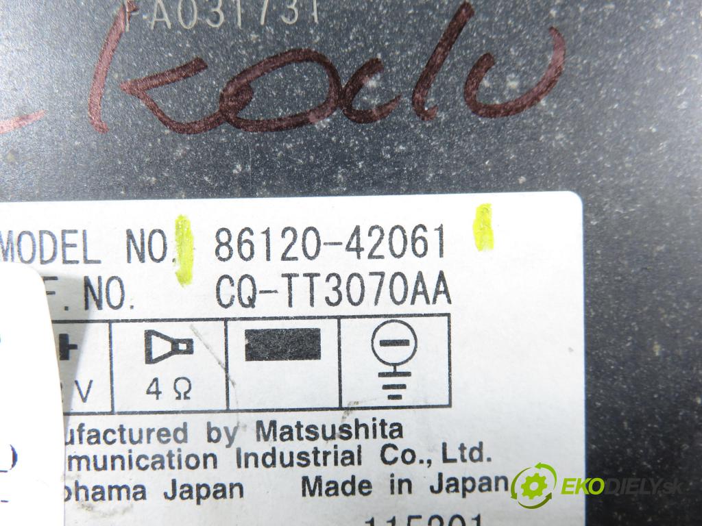 TOYOTA RAV 4 II (_A2_) SUV 2003 85,00 2.0 D-4D 4WD 116 - 1CD-FTV 1995,00 RADIO CD 8612042061