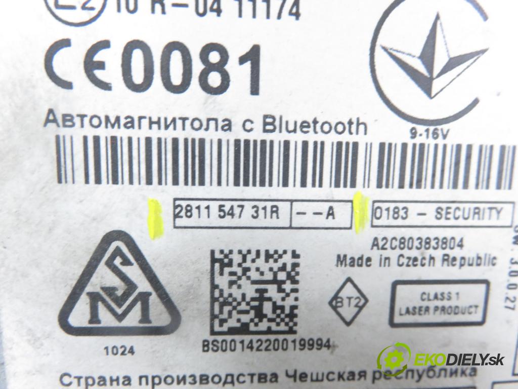 OPEL MOVANO B Platforma / podwozie (X62) FURGON 2014 81,00 2.3 CDTI FWD - M9T 870 2299,00 RADIO CD 281154731R ; 281154731RA