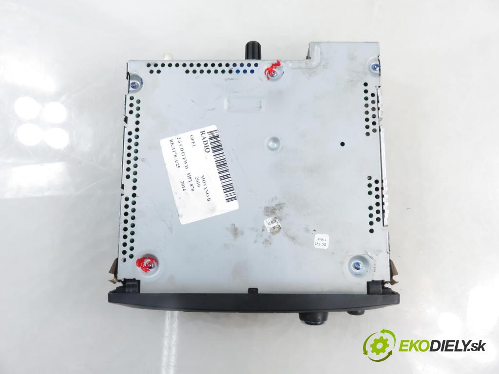 OPEL MOVANO B Platforma / podwozie (X62) FURGON 2014 81,00 2.3 CDTI FWD - M9T 870 2299,00 RADIO CD 281154731R ; 281154731RA