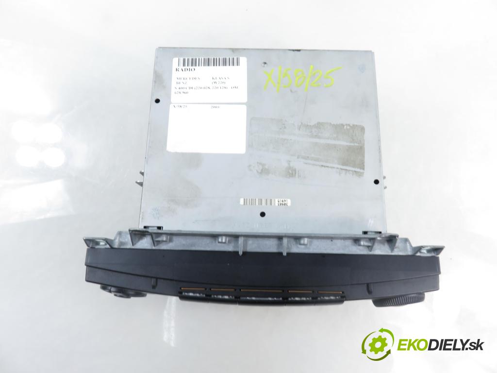 MERCEDES-BENZ KLASA S (W220) SEDAN 2003 191,00 S 400 CDI V8 260 - OM 628.960 3996,00 RADIO 2208274142 ; 2208270257