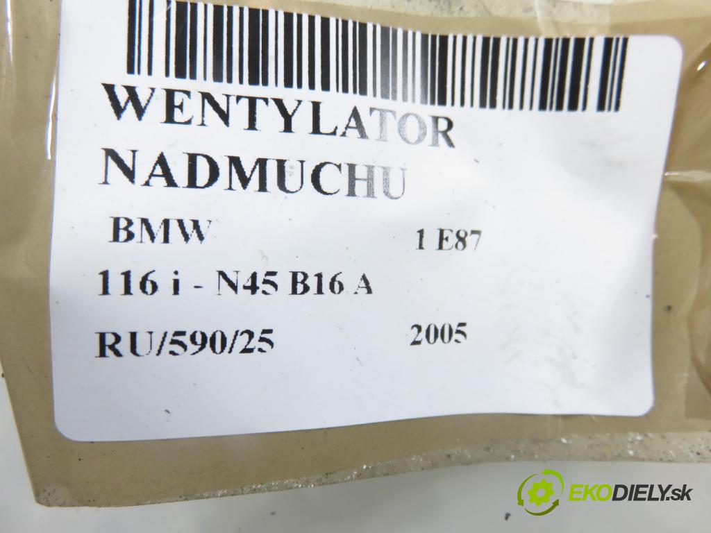 BMW 1 (E87) HB 2005 85,00 116 i - N45 B16 A 1596,00 ventilátor větráku 6933663