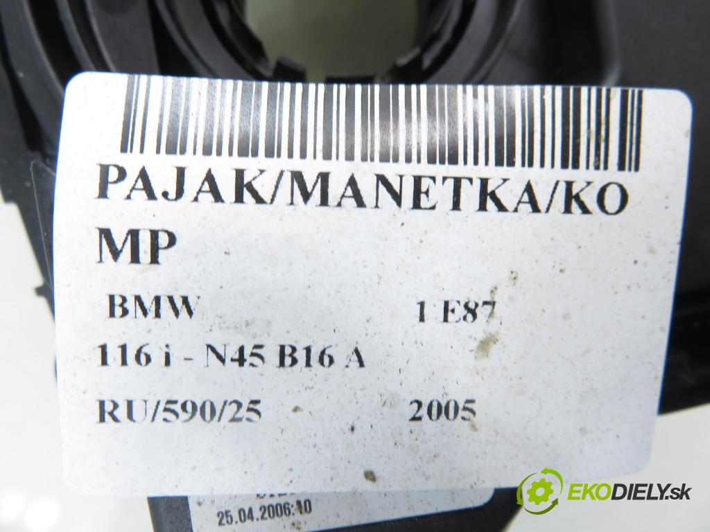 BMW 1 (E87) HB 2005 85,00 116 i - N45 B16 A 1596,00 páčka/prepínač 392002081 ; 698958203