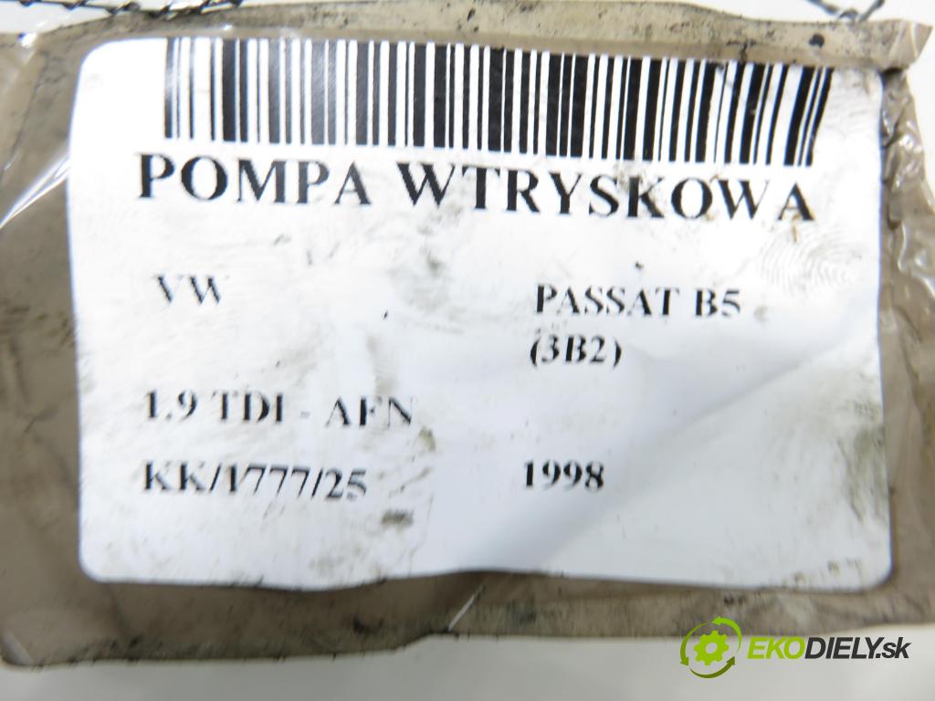 VW PASSAT B5 (3B2) SEDAN 1998 81,00 1.9 TDI 110 - AFN 1896,00 Pumpa vstrekovacia 028130115A ; 0460404969 (Vstrekovacie čerpadlo)