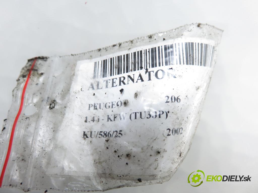 PEUGEOT 206 liftback (2A/C) HB 2002 55,00 1.4 75 - KFW 1360,00 Alternátor A001TA3391C ; 9644927080 (Alternátor)