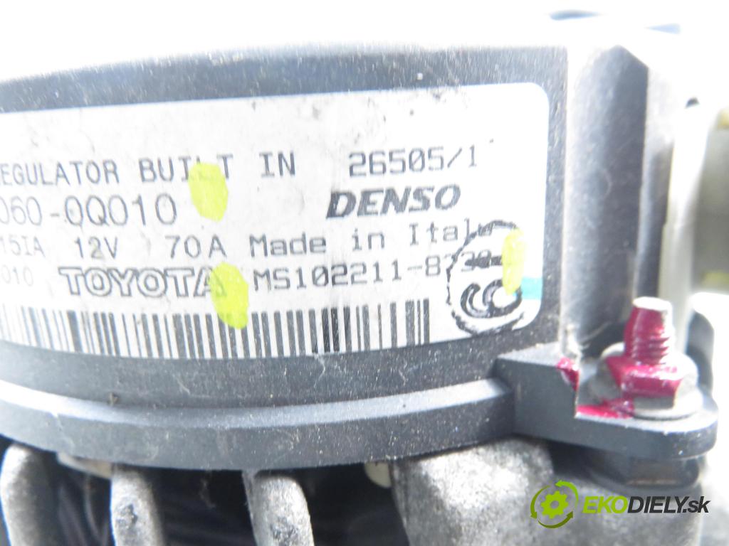 PEUGEOT 107 (PM_, PN_) HB 2006 50,00 1.0 68 - CFB (1KR) 998,00 Alternátor 270600Q010 ; MS1022118730 (Alternátor)