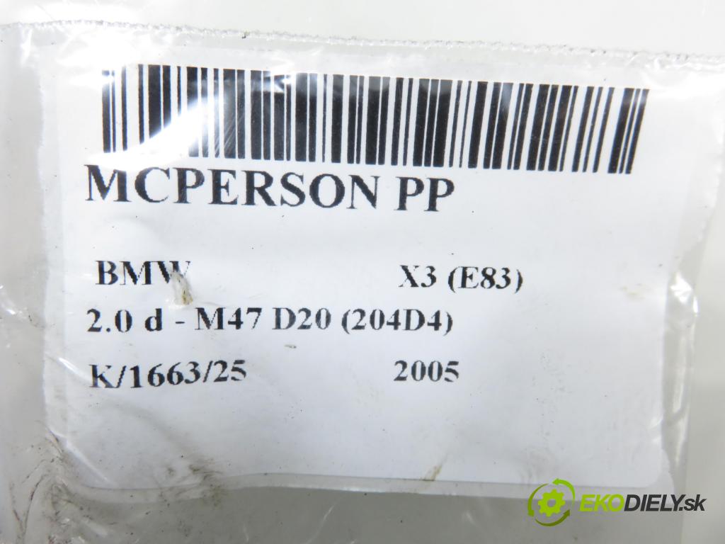 BMW X3 (E83) SUV 2005 110,00 2.0 d 150 - M47 D20 (204D4) 1995,00 MCPERSON PP JGM1135T