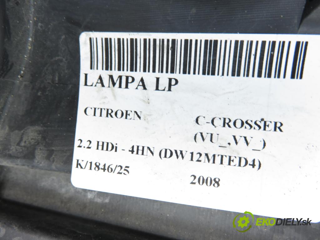 CITROEN C-CROSSER (EP_) SUV 2008 115,00 2.2 HDi 160 - 4HN (DW12MTED4) 2179,00 Svetlo LP P7143L ; P7142L