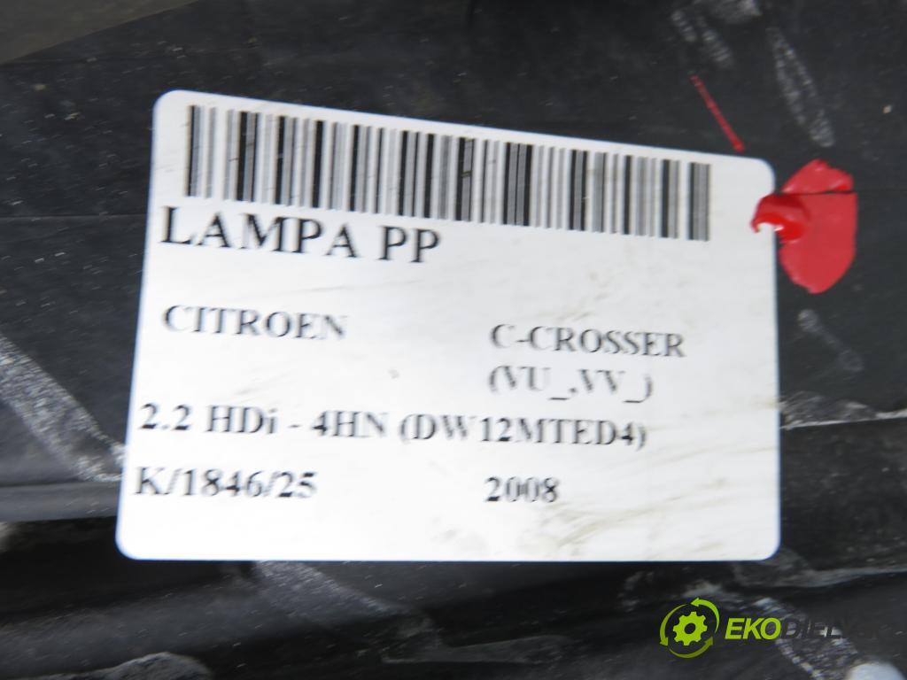 CITROEN C-CROSSER (EP_) SUV 2008 115,00 2.2 HDi 160 - 4HN (DW12MTED4) 2179,00 Svetlo PP P7143R ; P7142R