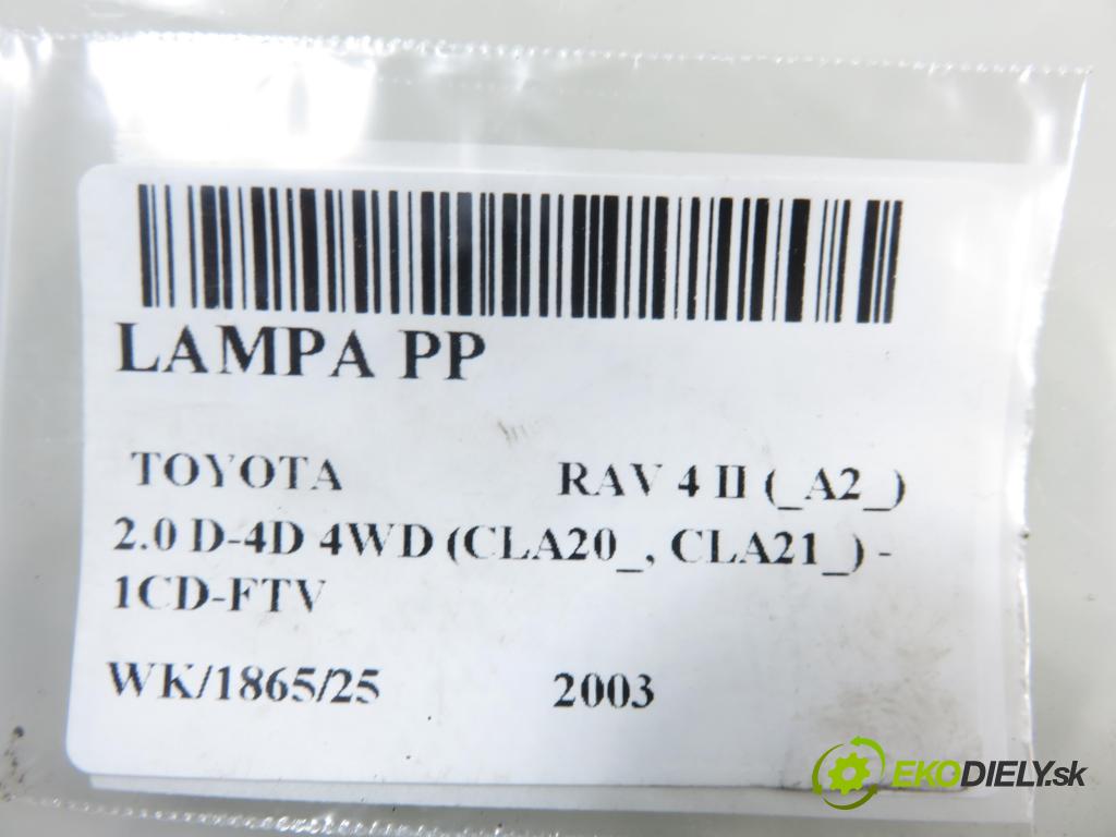 TOYOTA RAV 4 II (_A2_) SUV 2003 85,00 2.0 D-4D 4WD 116 - 1CD-FTV 1995,00 Svetlo PP 
