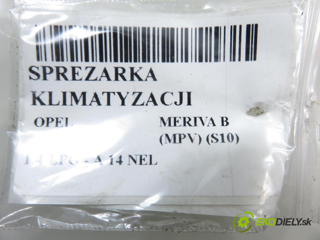OPEL MERIVA B nadwozie wielkoprzestrzenne (MPV) (S10) MINIVAN 2008 88,00 1.4 LPG - A 14 NEL 1364,00 KOMPRESOR: klimatizace 13335253 (Kompresor klimatizace)