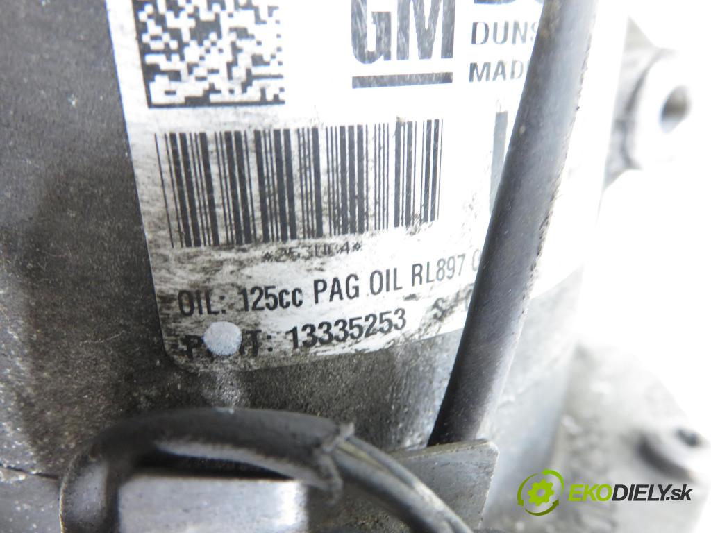 OPEL MERIVA B nadwozie wielkoprzestrzenne (MPV) (S10) MINIVAN 2008 88,00 1.4 LPG - A 14 NEL 1364,00 KOMPRESOR: klimatizace 13335253 (Kompresor klimatizace)