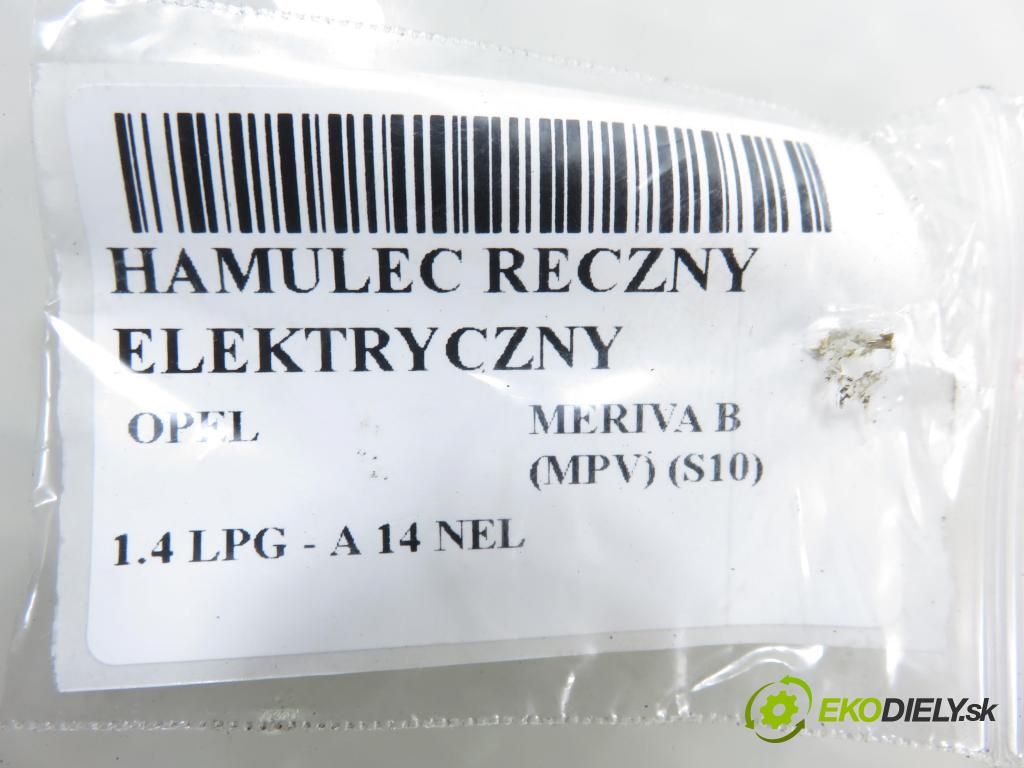 OPEL MERIVA B nadwozie wielkoprzestrzenne (MPV) (S10) MINIVAN 2008 88,00 1.4 LPG - A 14 NEL 1364,00 BRZDA: ručny elektrický 13365044 ; A2C30124400