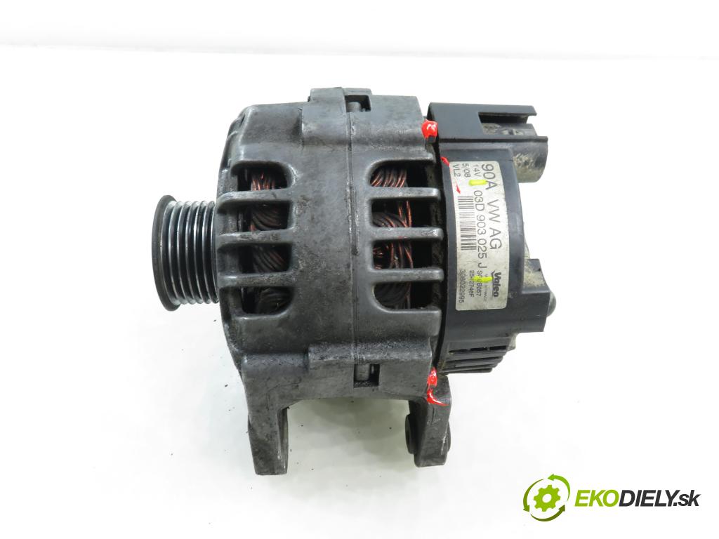 VW POLO (9N_) HB 2008 44,00 1.2 6V 60 - BBM 1198,00 Alternátor 03D903025J (Alternátor)