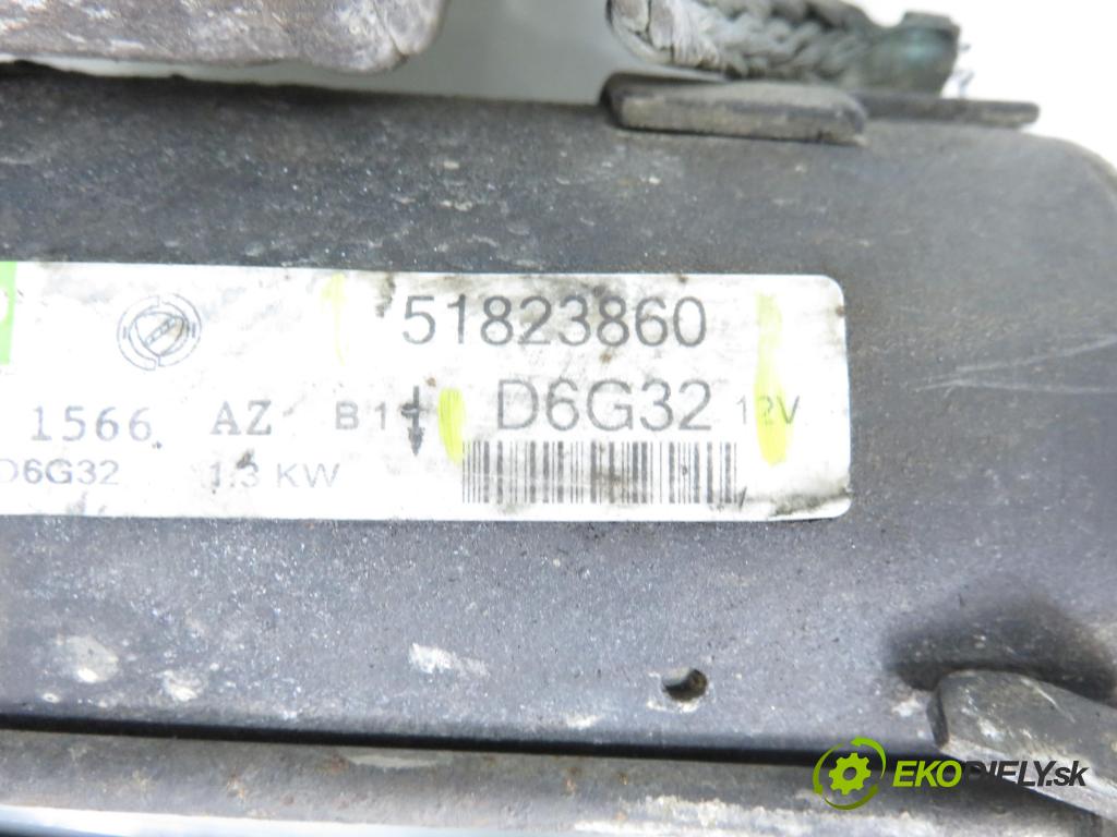 FIAT FIORINO nadwozie zamknięte / kombi (225_) FURGON 2008 55,00 1.3 D Multijet 1248,00 startér 51823860 ; D6G32 (Startér)