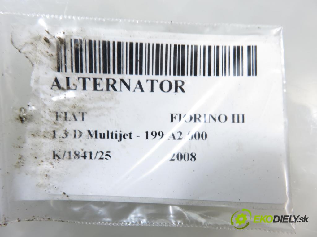 FIAT FIORINO nadwozie zamknięte / kombi (225_) FURGON 2008 55,00 1.3 D Multijet 1248,00 Alternátor 51784847 (Alternátor)