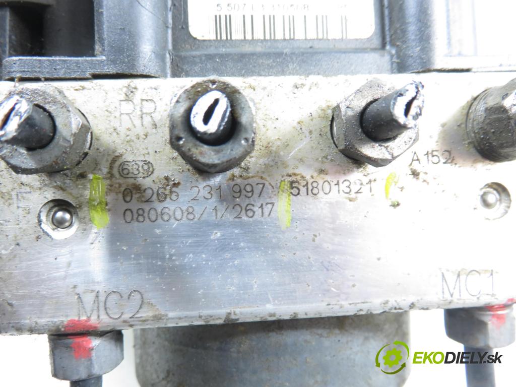 FIAT FIORINO nadwozie zamknięte / kombi (225_) FURGON 2008 55,00 1.3 D Multijet 1248,00 Pumpa ABS 0265800662 ; 0265231997 ; 51801321 (Pumpa ABS)