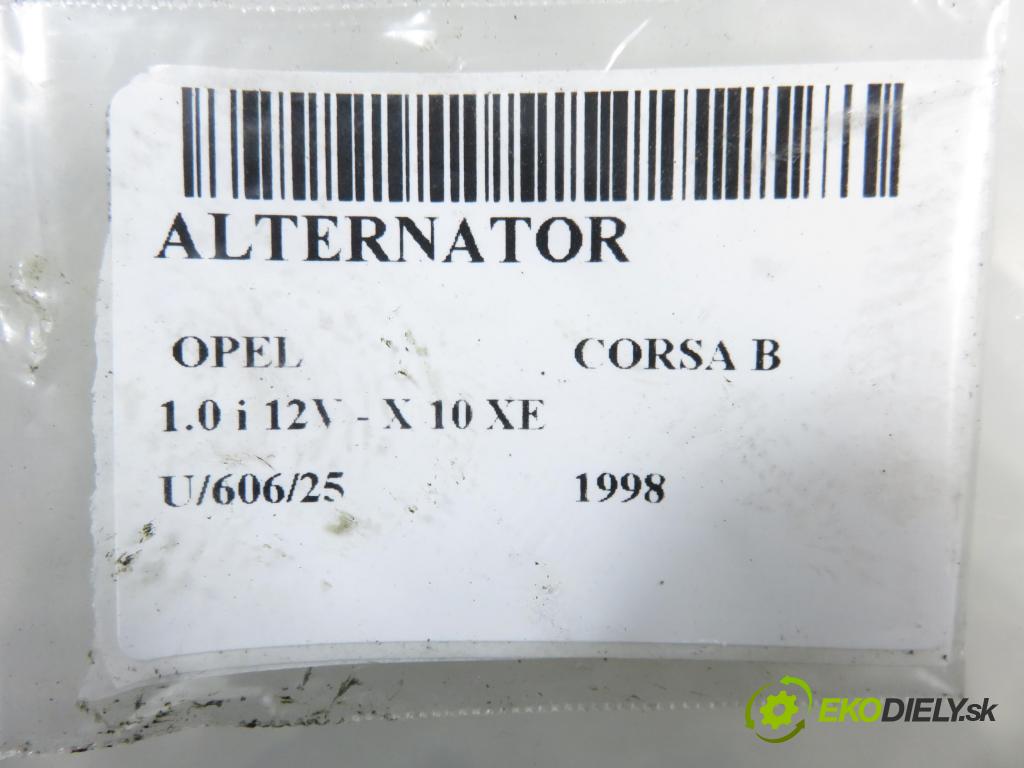 OPEL CORSA B (S93) HB 1998 40,00 1.0 i 12V 54 - X 10 XE 973,00 Alternátor 90534472 ; 0123100003 ; 90534472UE (Alternátor)