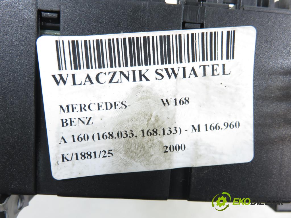 MERCEDES-BENZ KLASA A (W168) HB 2000 75,00 1.6 102 A 160  M 166.960 1598,00 prepínač svetlá 1685450104